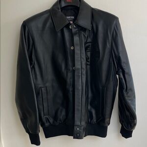 NWT LA Clippers Black Leather Jacket. Size L.